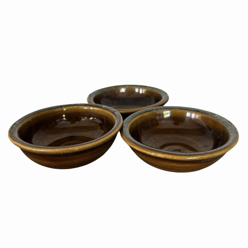 Neher Clay Pottery Set Of 3 Small Glazed Bowls 4